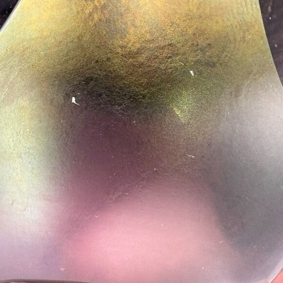 Brian Maytum Art Glass Perfume Bottle w Dauber Signed 1987 Cut Irridescent - Picture 6 of 7